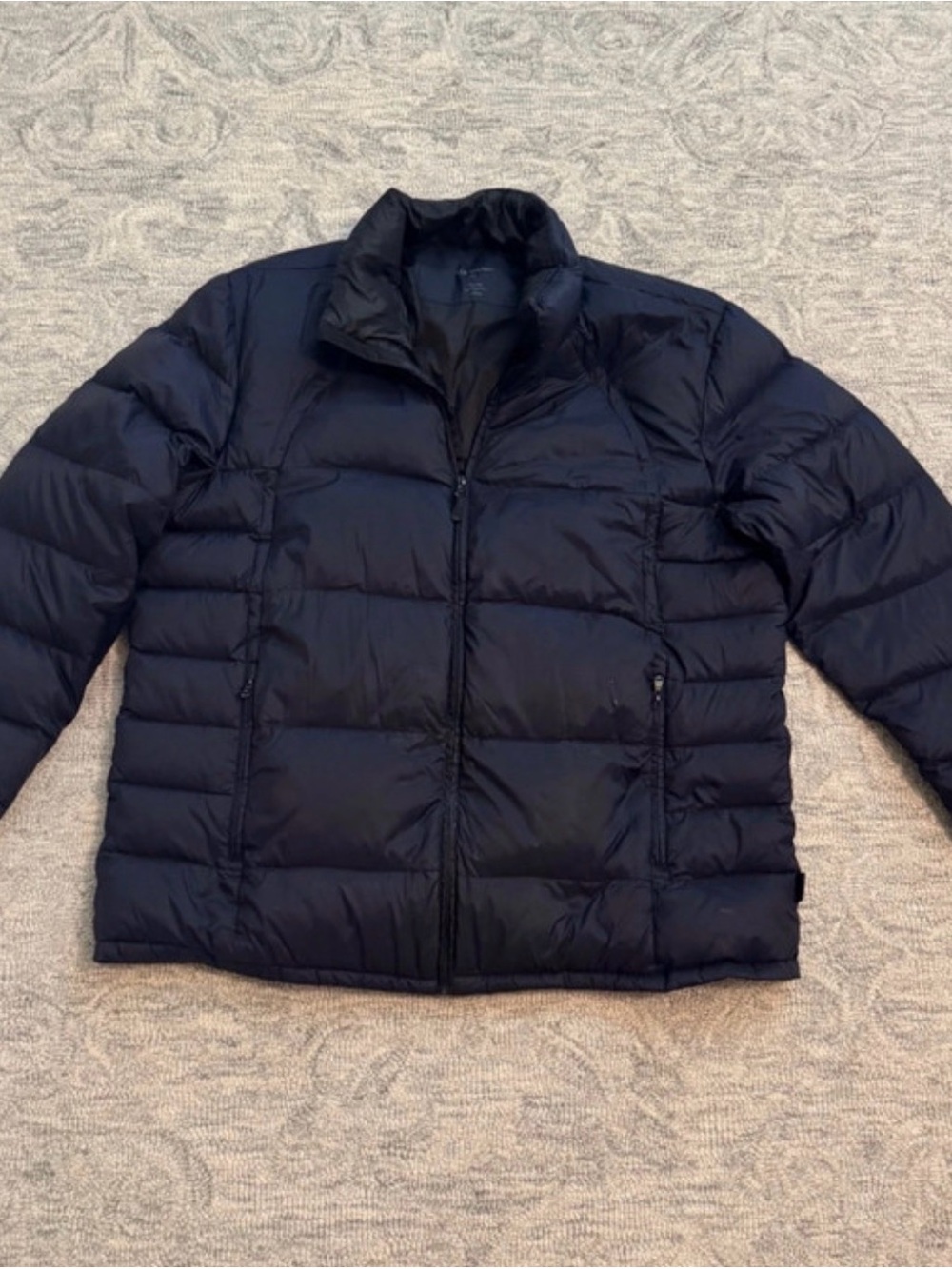 Calvin Klein navy packable down jacket